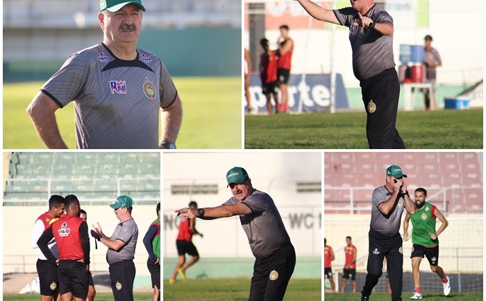Leandro Campos comandou primeiro treino com a Juazeirense, nesta terça (3) e mostrou confiança na equipe