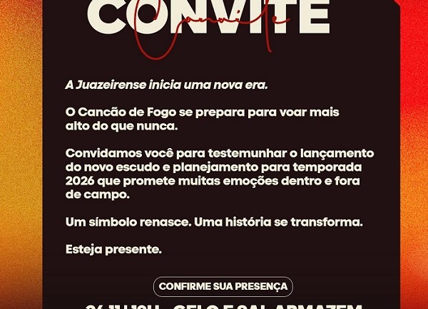 Novo escudo da Juazeirense vai alinhar modernidade com a essência do clube, diz Roberto Carlos. Lançamento será nesta quarta (26)