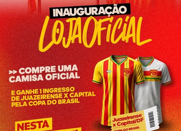Depois de classificação heroica no baianão, Juazeirense inaugura loja oficial e tem jogo decisivo nesta quarta (25), pela Copa do Brasil