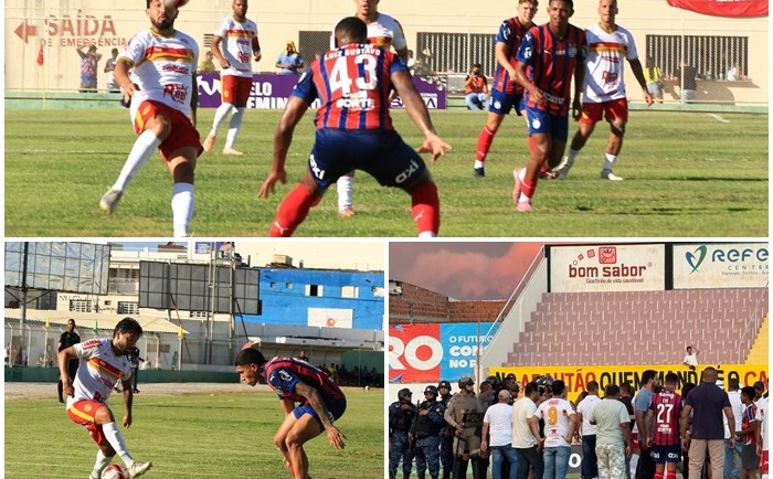 Sem VAR, Juiz anula penalidade marcada e salva o Bahia da derrota no Adauto Moraes, neste domingo (8)